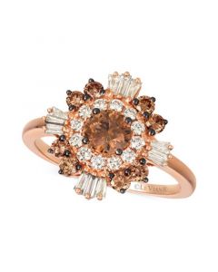 Chocolate Diamonds® (3/4 ct. t.w.) & Nude Diamonds™ (3/8 ct. t.w.) Statement Ring in 14k Rose Gold & 14k White Gold