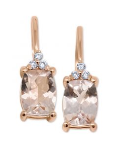 Morganite (2-1/3 ct. t.w.) & Diamond Accent Drop Earrings in 14k Rose Gold