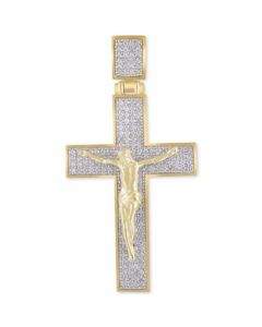 Men's Diamond Crucifix Pendant (5/8 ct. t.w.) in 10k Gold