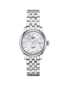 Women's Swiss Automatic Le Locle Diamond-Accent Stainless Steel Bracelet Watch 29mm