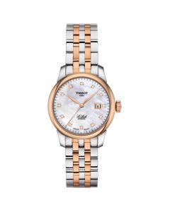 Women's Swiss Automatic Le Locle Diamond-Accent Two-Tone Stainless Steel Bracelet Watch 29mm