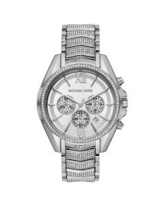 Women's Chronograph Whitney Stainless Steel Pavé Bracelet Watch 45mm