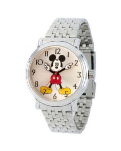 Men's Disney Mickey Mouse Silver Bracelet Watch 44mm