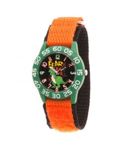 Boy's Disney Toy Story 4 Rex Orange Plastic Time Teacher Strap Watch 32mm