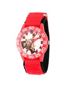 Boy's Disney Toy Story 4 Duke Caboom red Plastic Time Teacher Strap Watch 32mm