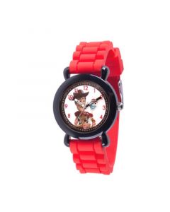 Boy's Disney Toy Story 4 Woody Red Plastic Time Teacher Strap Watch 32mm